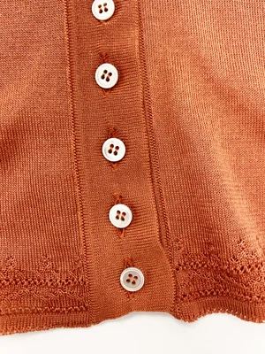 トップス HERMES SILK CARDIGAN Hermès silk knit logo cardigan — JAMES VELORIA